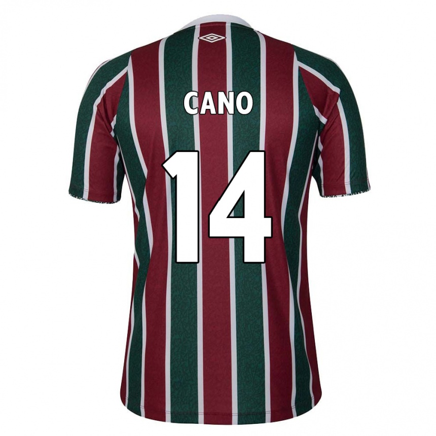 Kids Football Germán Cano #14 Green Maroon White Home Jersey 2024/25 T-Shirt Canada