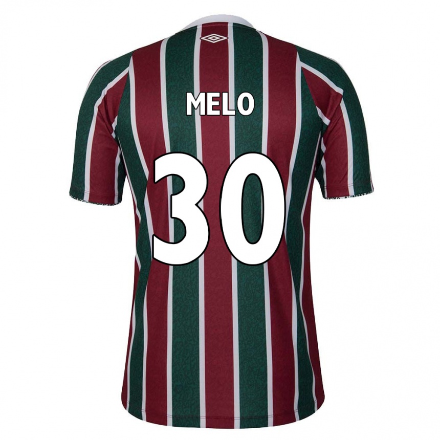 Kids Football Felipe Melo #30 Green Maroon White Home Jersey 2024/25 T-Shirt Canada