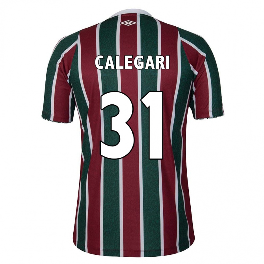 Kids Football Calegari #31 Green Maroon White Home Jersey 2024/25 T-Shirt Canada