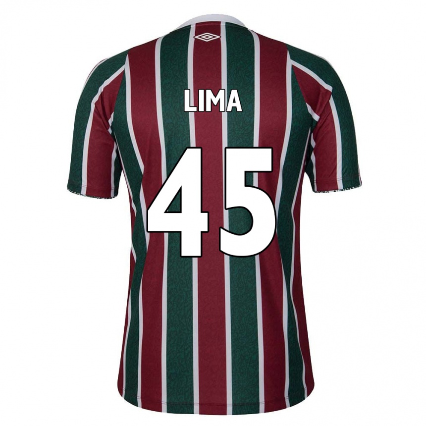 Kids Football Lima #45 Green Maroon White Home Jersey 2024/25 T-Shirt Canada