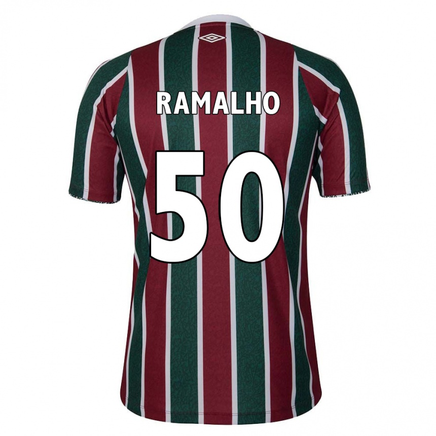 Enfant Football Maillot Gustavo Ramalho #50 Vert Marron Blanc Tenues Domicile 2024/25 Canada