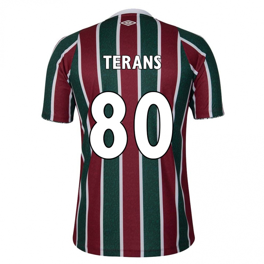 Kids Football David Terans #80 Green Maroon White Home Jersey 2024/25 T-Shirt Canada