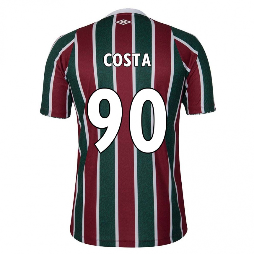 Kids Football Douglas Costa #90 Green Maroon White Home Jersey 2024/25 T-Shirt Canada