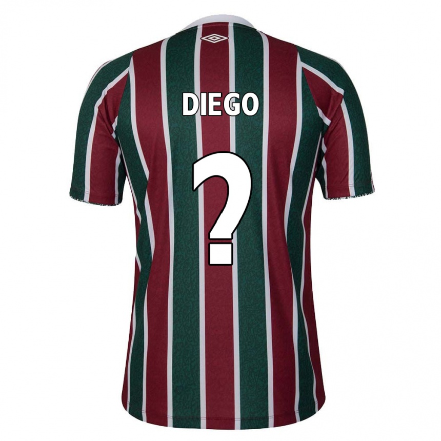 Kids Football Diego #0 Green Maroon White Home Jersey 2024/25 T-Shirt Canada