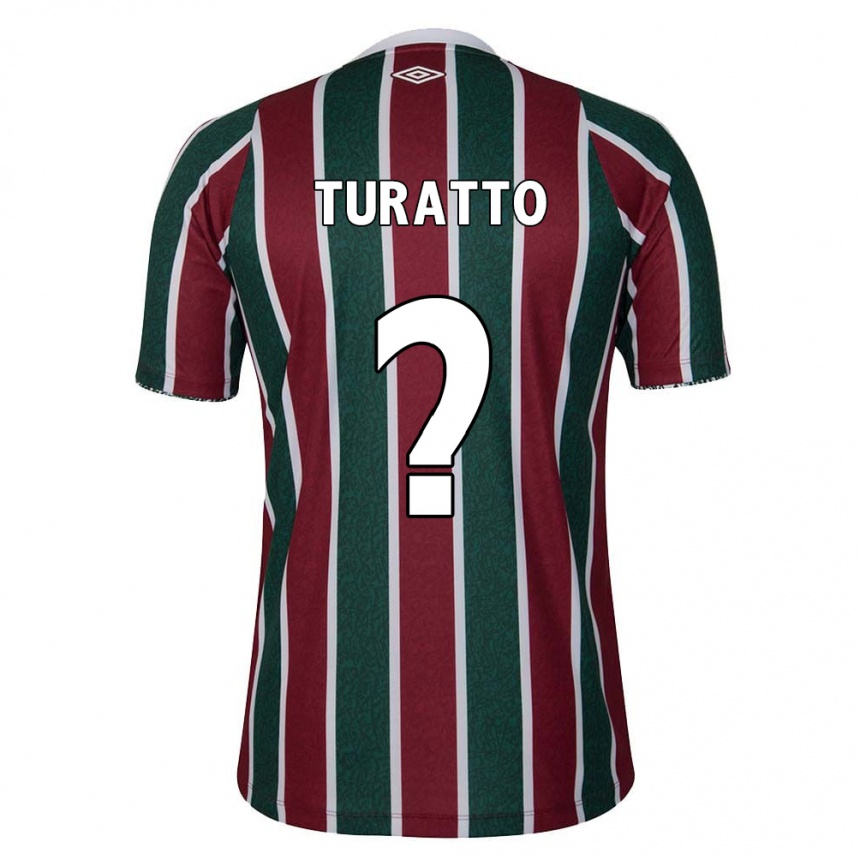 Kids Football Luiz Turatto #0 Green Maroon White Home Jersey 2024/25 T-Shirt Canada