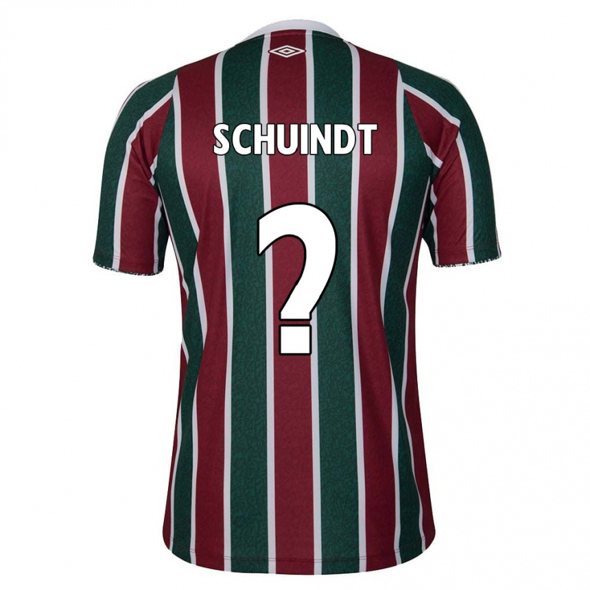 Kids Football Davi Schuindt #0 Green Maroon White Home Jersey 2024/25 T-Shirt Canada