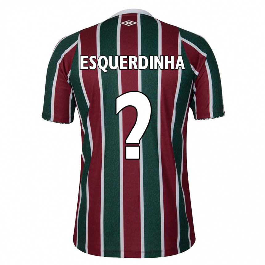 Kids Football Esquerdinha #0 Green Maroon White Home Jersey 2024/25 T-Shirt Canada