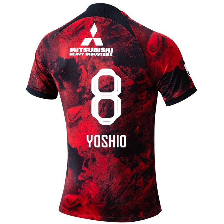 Kids Football Yoshio Koizumi #8 Red Black Home Jersey 2024/25 T-Shirt Canada