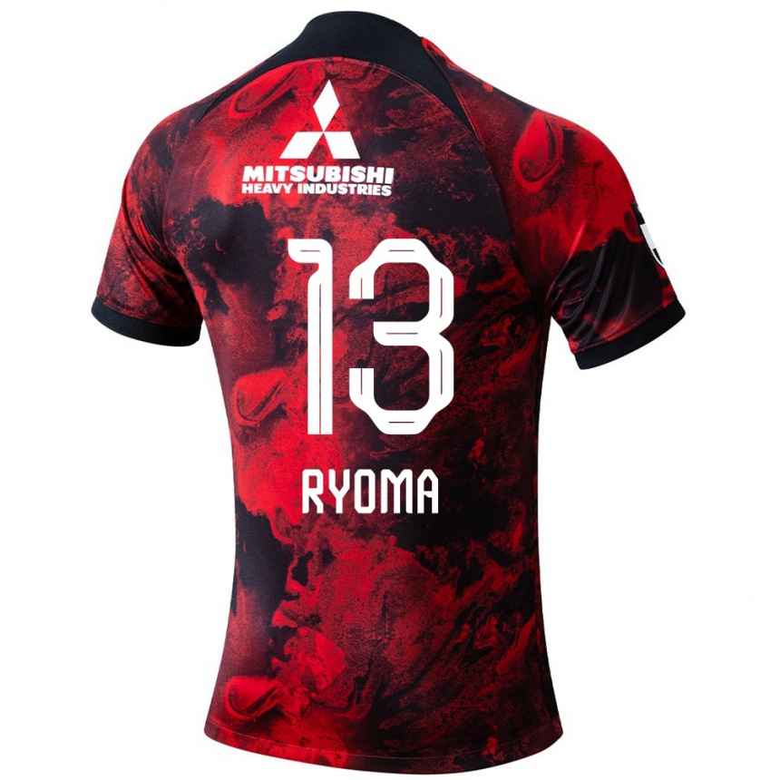 Kids Football Ryoma Watanabe #13 Red Black Home Jersey 2024/25 T-Shirt Canada