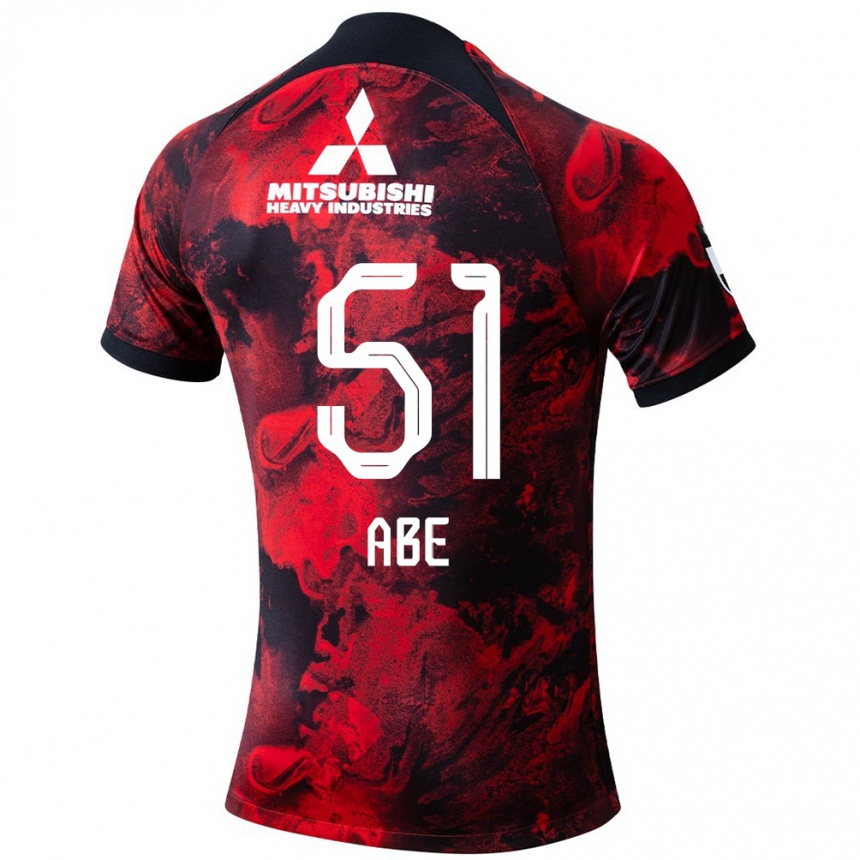 Enfant Football Maillot Shintaro Abe #51 Rouge Noir Tenues Domicile 2024/25 Canada