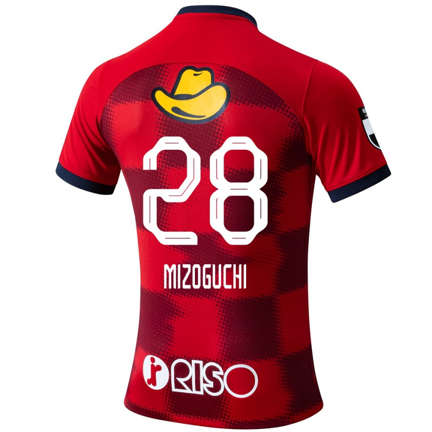 Kids Football Shuhei Mizoguchi #28 Red Blue White Home Jersey 2024/25 T-Shirt Canada