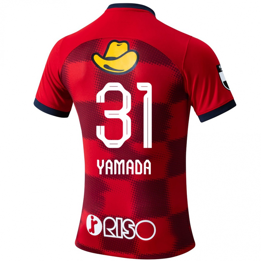 Kids Football Taiki Yamada #31 Red Blue White Home Jersey 2024/25 T-Shirt Canada