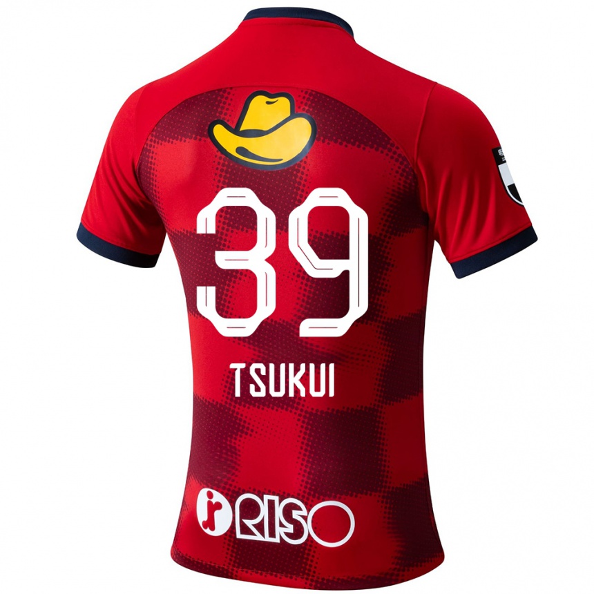 Enfant Football Maillot Keisuke Tsukui #39 Rouge Bleu Blanc Tenues Domicile 2024/25 Canada