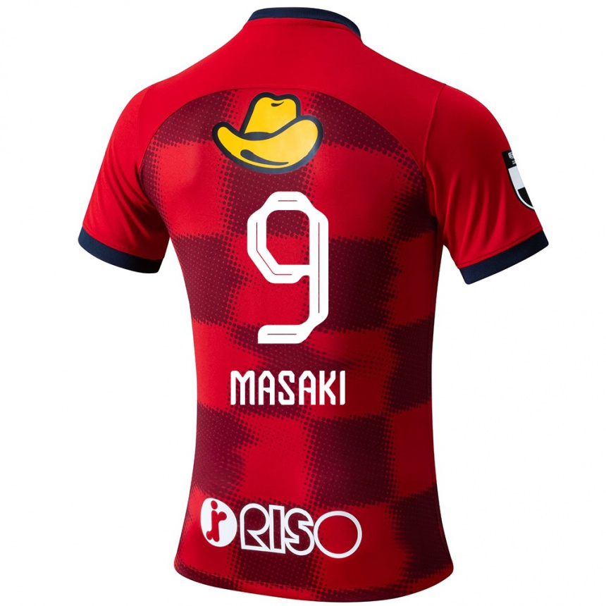 Enfant Football Maillot Hiroto Masaki #9 Rouge Bleu Blanc Tenues Domicile 2024/25 Canada