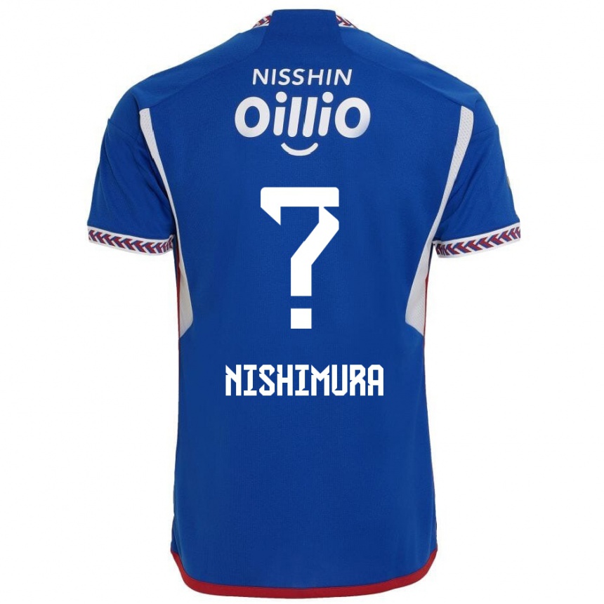 Enfant Football Maillot Takuma Nishimura #0 Bleu Blanc Rouge Tenues Domicile 2024/25 Canada