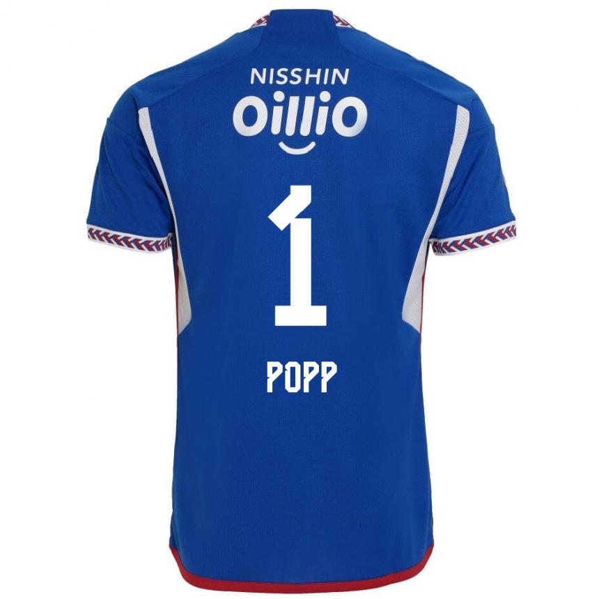 Enfant Football Maillot William Popp #1 Bleu Blanc Rouge Tenues Domicile 2024/25 Canada