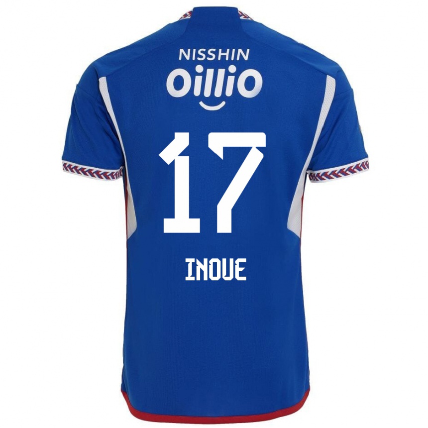 Enfant Football Maillot Kenta Inoue #17 Bleu Blanc Rouge Tenues Domicile 2024/25 Canada