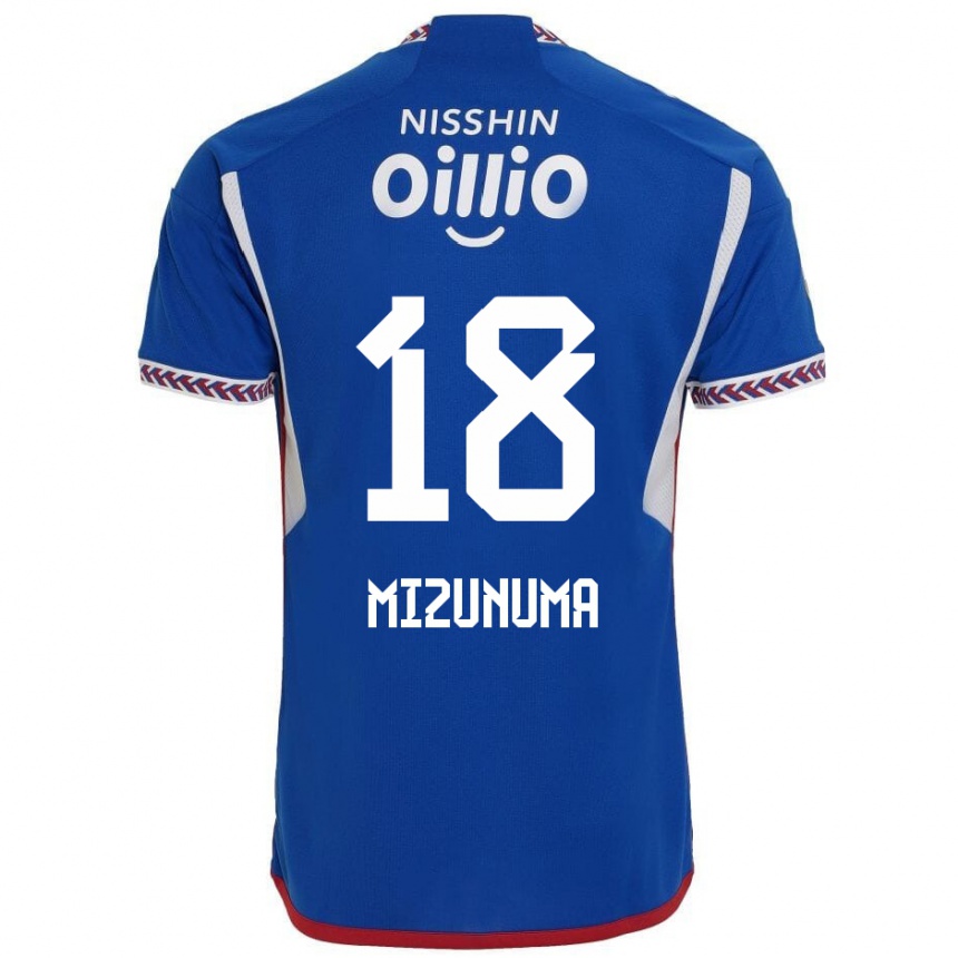 Enfant Football Maillot Kota Mizunuma #18 Bleu Blanc Rouge Tenues Domicile 2024/25 Canada