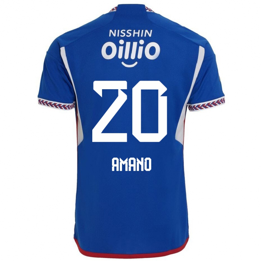 Kids Football Jun Amano #20 Blue White Red Home Jersey 2024/25 T-Shirt Canada