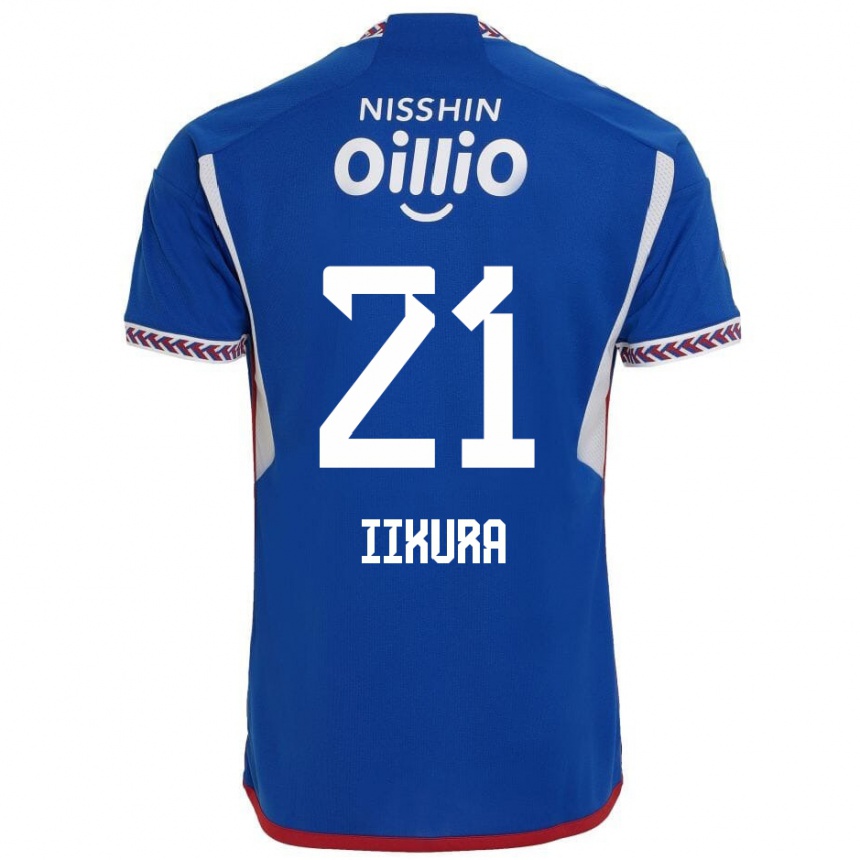 Kids Football Hiroki Iikura #21 Blue White Red Home Jersey 2024/25 T-Shirt Canada