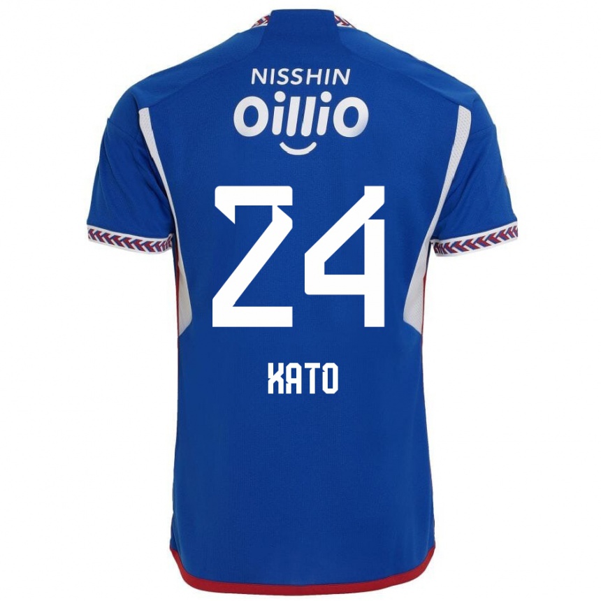 Enfant Football Maillot Hijiri Kato #24 Bleu Blanc Rouge Tenues Domicile 2024/25 Canada