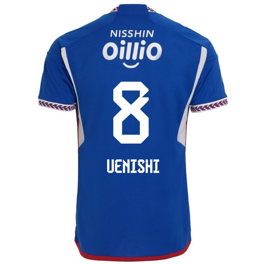 Enfant Football Maillot Haruki Uenishi #8 Bleu Blanc Rouge Tenues Domicile 2024/25 Canada