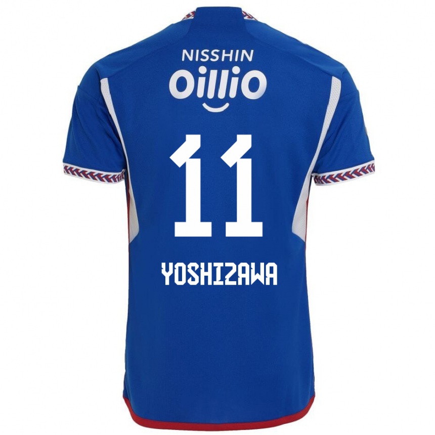 Enfant Football Maillot Mirai Yoshizawa #11 Bleu Blanc Rouge Tenues Domicile 2024/25 Canada