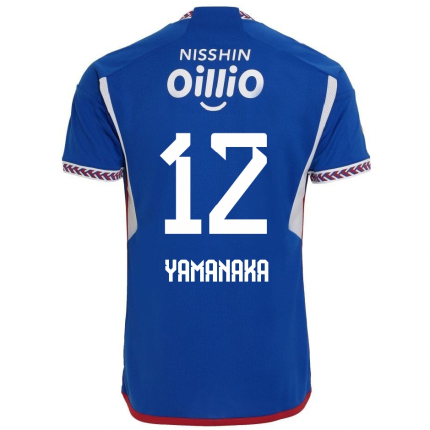 Kids Football Yuki Yamanaka #12 Blue White Red Home Jersey 2024/25 T-Shirt Canada