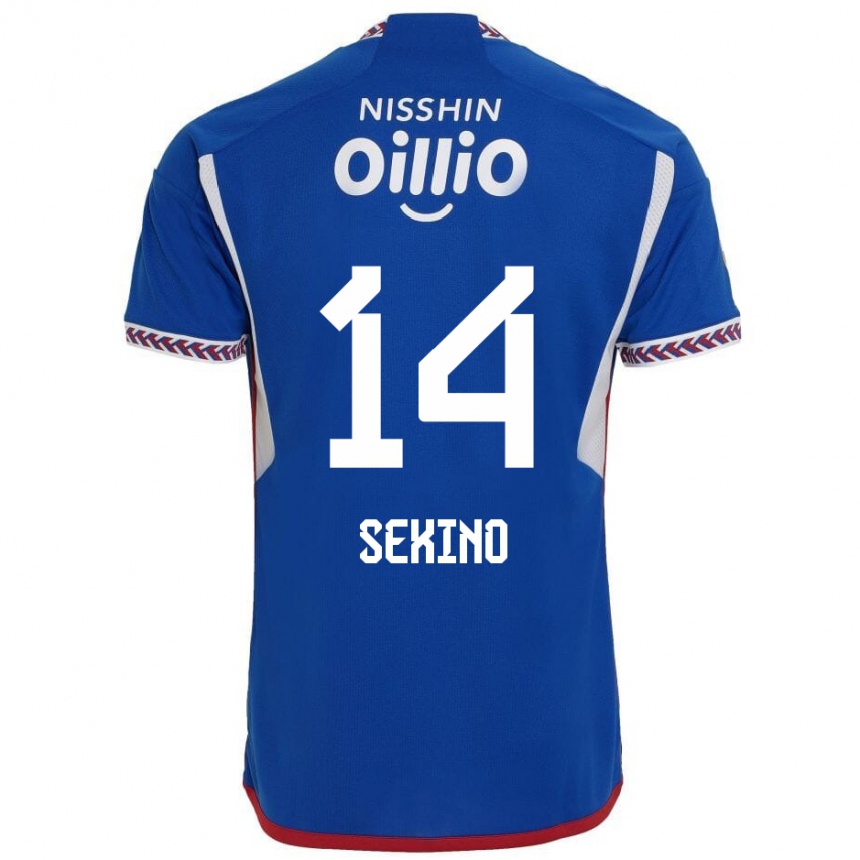 Enfant Football Maillot Aiki Sekino #14 Bleu Blanc Rouge Tenues Domicile 2024/25 Canada