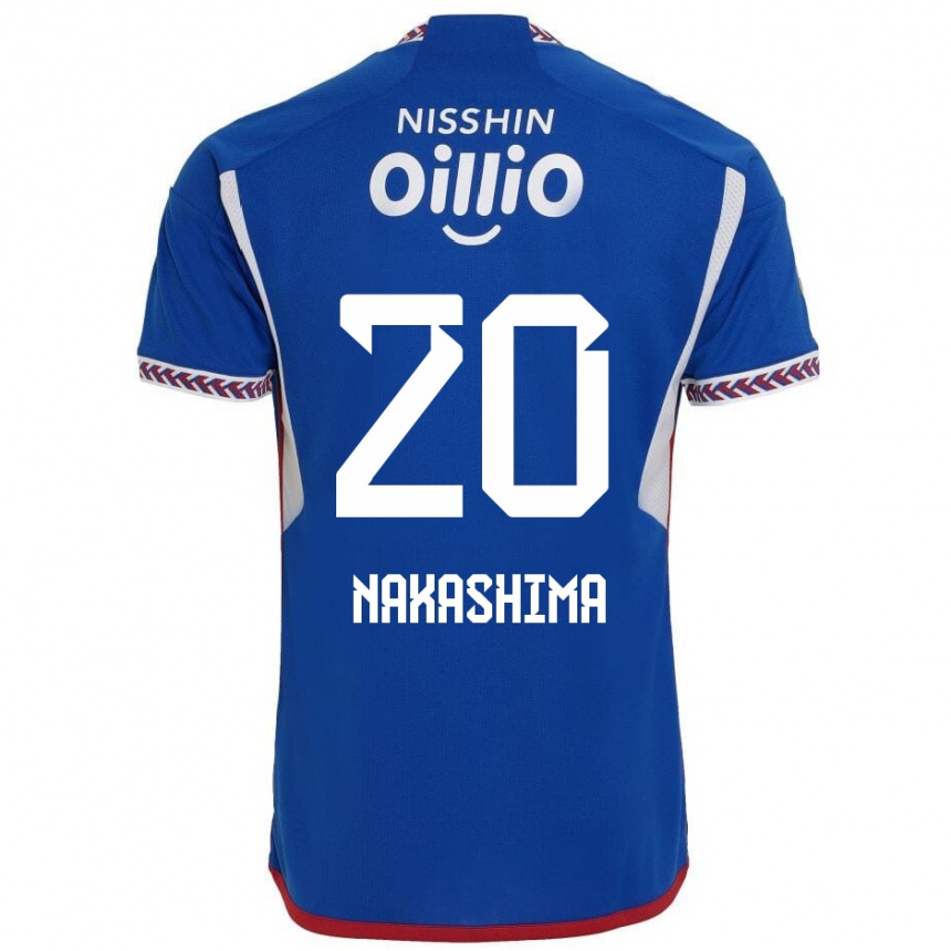 Kids Football Rikuto Nakashima #20 Blue White Red Home Jersey 2024/25 T-Shirt Canada