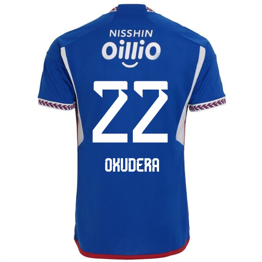 Enfant Football Maillot Minato Okudera #22 Bleu Blanc Rouge Tenues Domicile 2024/25 Canada