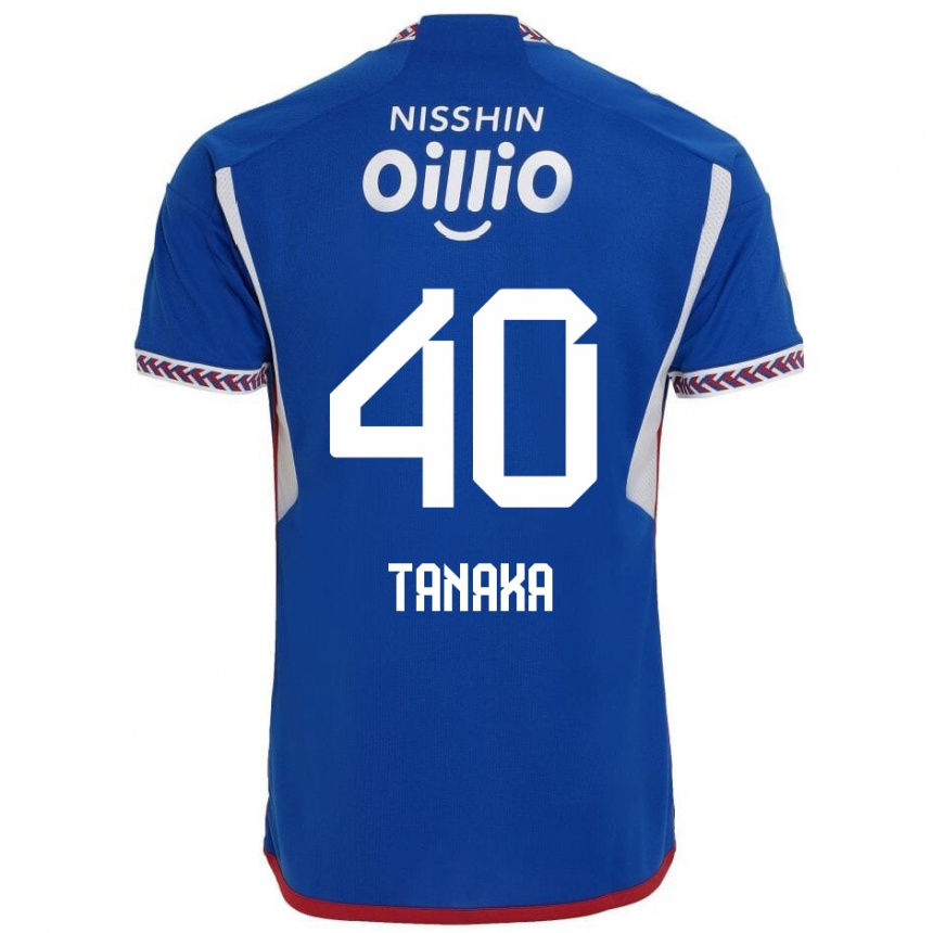 Kids Football Hiei Tanaka #40 Blue White Red Home Jersey 2024/25 T-Shirt Canada