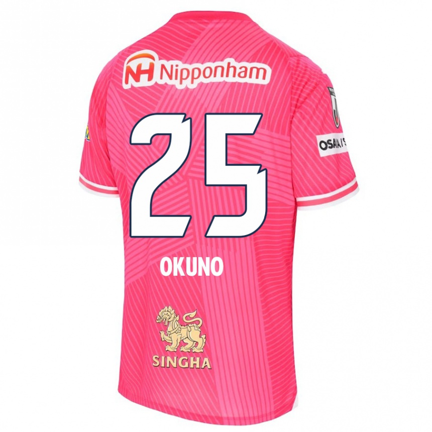 Enfant Football Maillot Hiroaki Okuno #25 Rose Blanc Tenues Domicile 2024/25 Canada