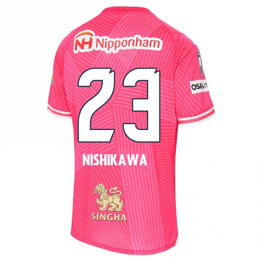 Kids Football Hiroki Nishikawa #23 Pink White Home Jersey 2024/25 T-Shirt Canada