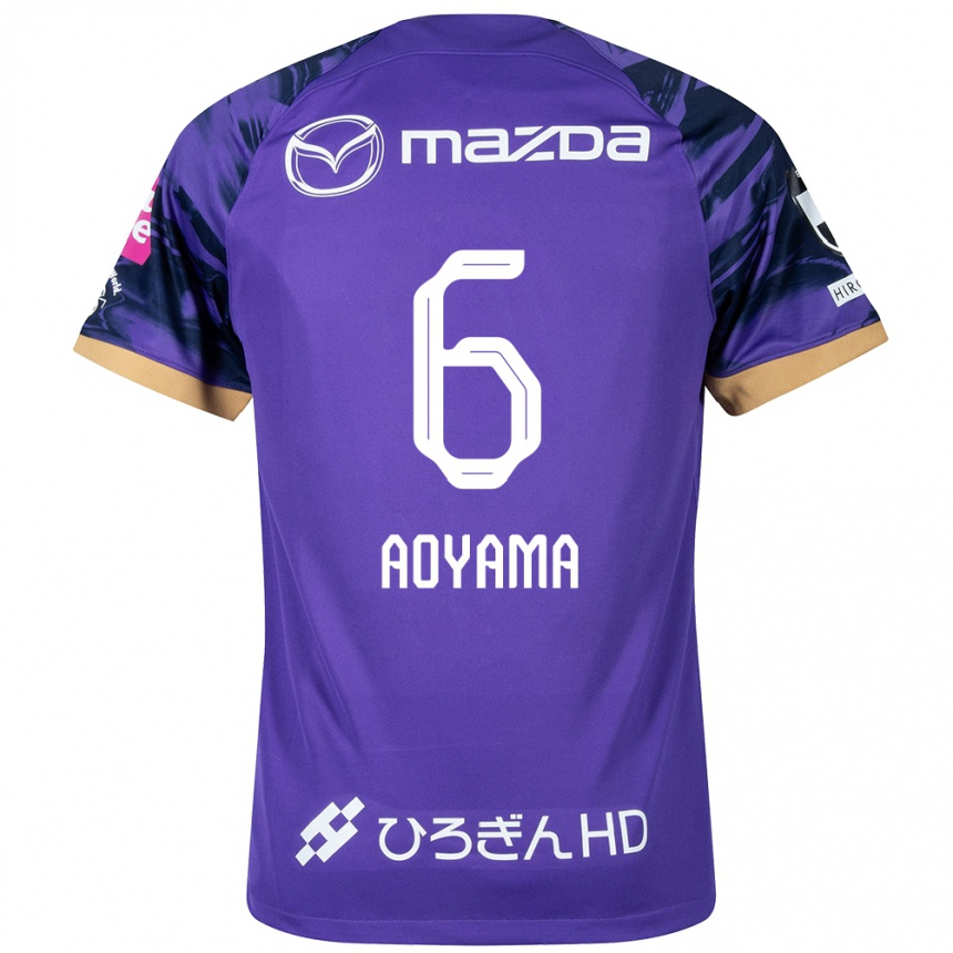 Enfant Football Maillot Toshihiro Aoyama #6 Blanc Violet Tenues Domicile 2024/25 Canada