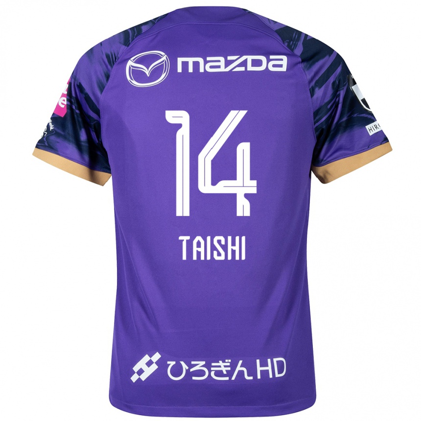 Enfant Football Maillot Taishi Matsumoto #14 Blanc Violet Tenues Domicile 2024/25 Canada