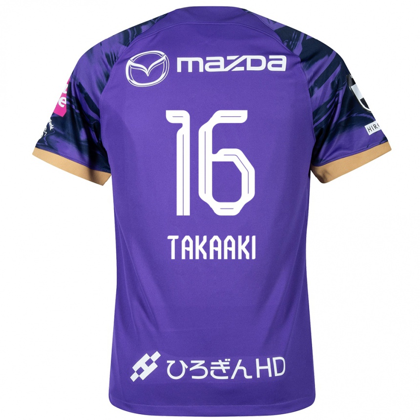 Kids Football Takaaki Shichi #16 Purple White Home Jersey 2024/25 T-Shirt Canada