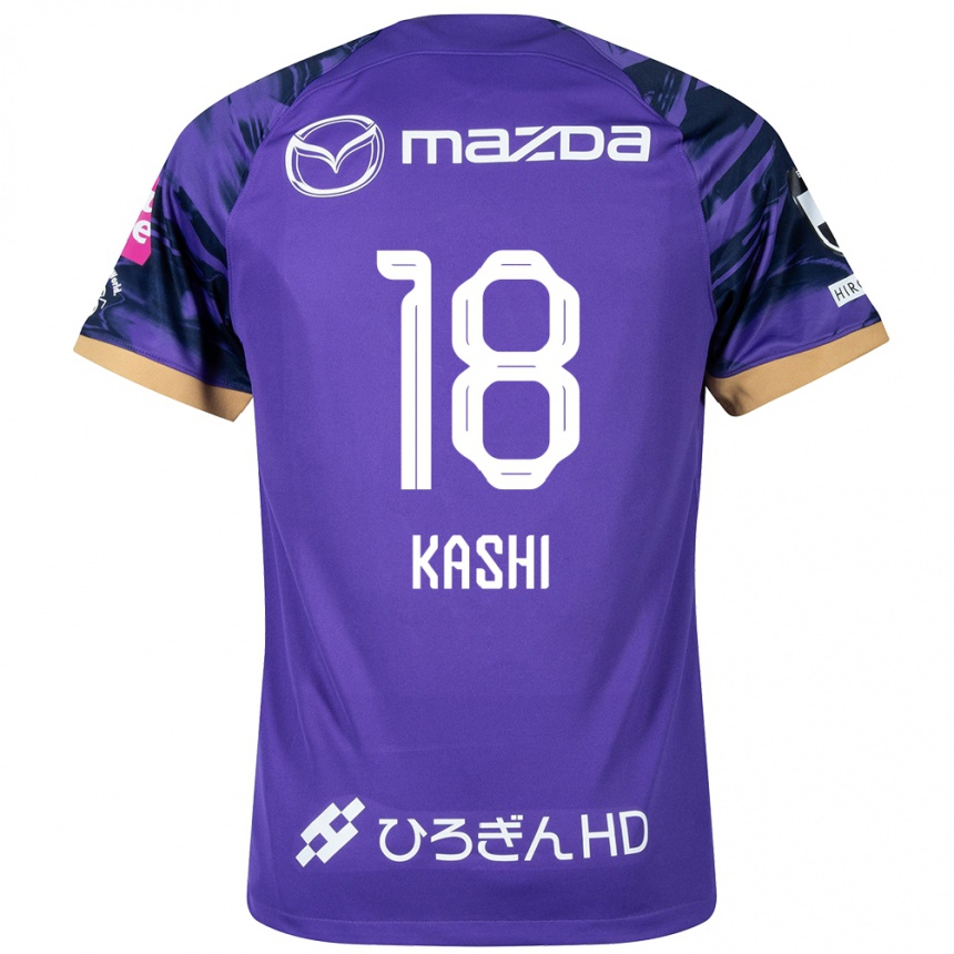 Enfant Football Maillot Yoshifumi Kashiwa #18 Blanc Violet Tenues Domicile 2024/25 Canada