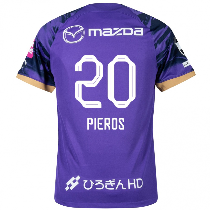 Kids Football Pieros Sotiriou #20 Purple White Home Jersey 2024/25 T-Shirt Canada