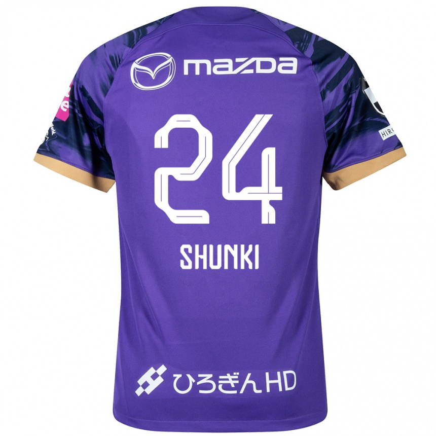 Kids Football Shunki Higashi #24 Purple White Home Jersey 2024/25 T-Shirt Canada