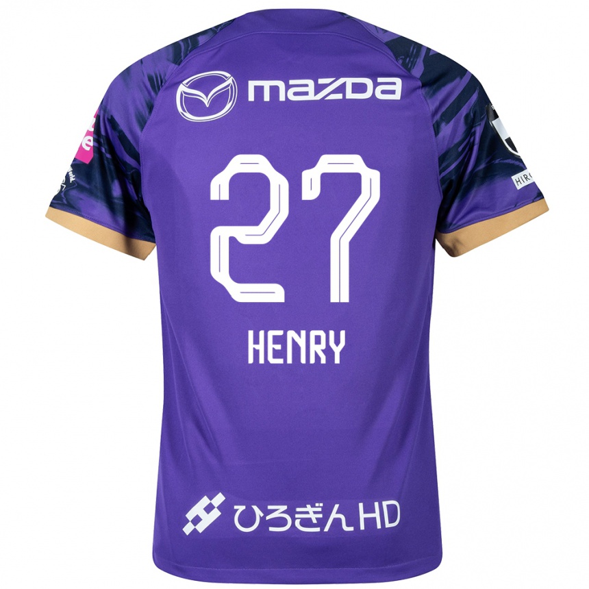 Kids Football Osamu Henry Iyoha #27 Purple White Home Jersey 2024/25 T-Shirt Canada