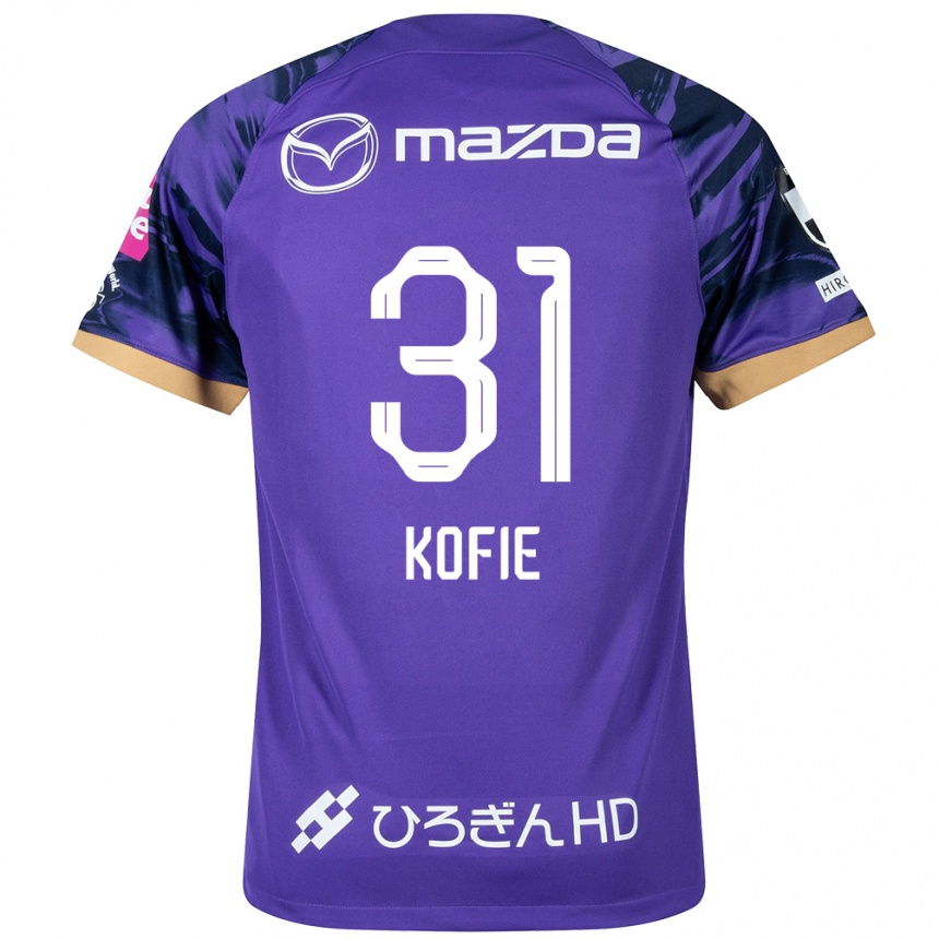 Kids Football Shota Kofie #31 Purple White Home Jersey 2024/25 T-Shirt Canada