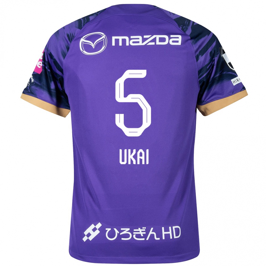 Kids Football Hiroto Ukai #5 Purple White Home Jersey 2024/25 T-Shirt Canada