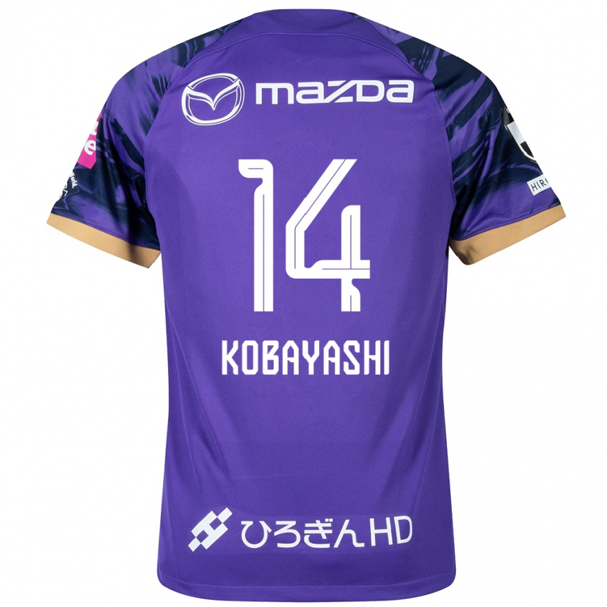 Kids Football Shimon Kobayashi #14 Purple White Home Jersey 2024/25 T-Shirt Canada