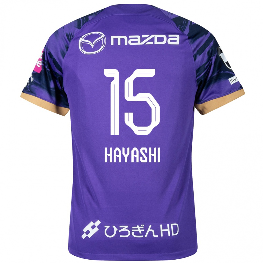 Kids Football Shunta Hayashi #15 Purple White Home Jersey 2024/25 T-Shirt Canada