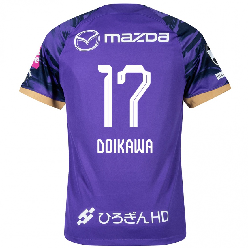 Kids Football Haruto Doikawa #17 Purple White Home Jersey 2024/25 T-Shirt Canada