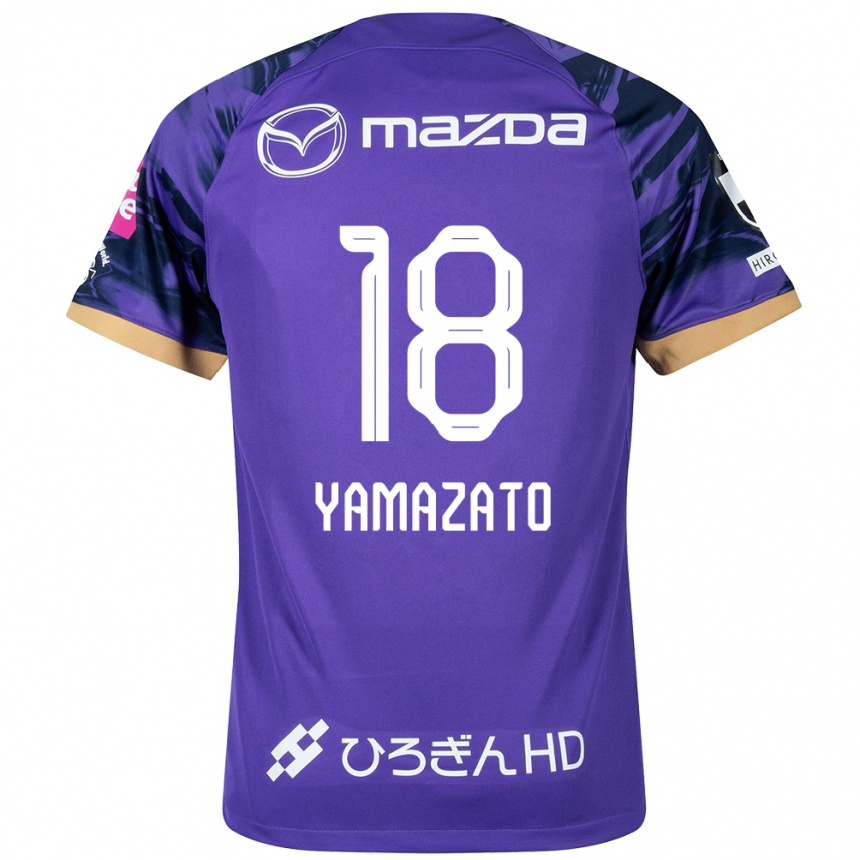 Enfant Football Maillot Kenshin Yamazato #18 Blanc Violet Tenues Domicile 2024/25 Canada