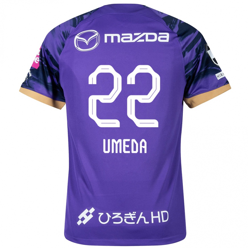 Kids Football Taiga Umeda #22 Purple White Home Jersey 2024/25 T-Shirt Canada