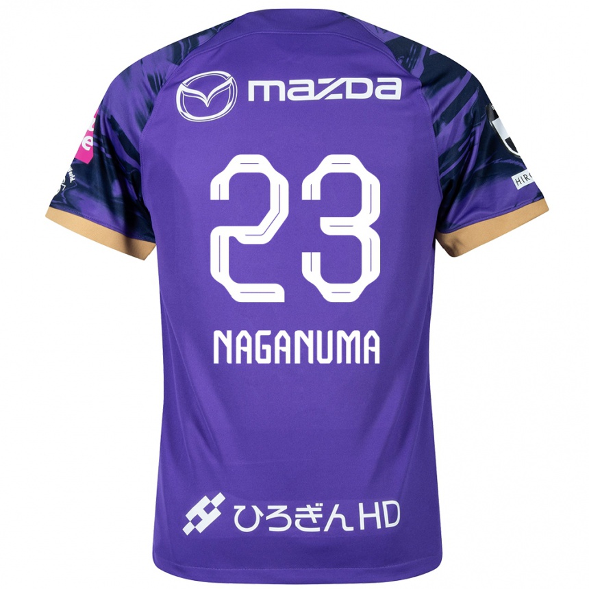 Kids Football Seimei Naganuma #23 Purple White Home Jersey 2024/25 T-Shirt Canada