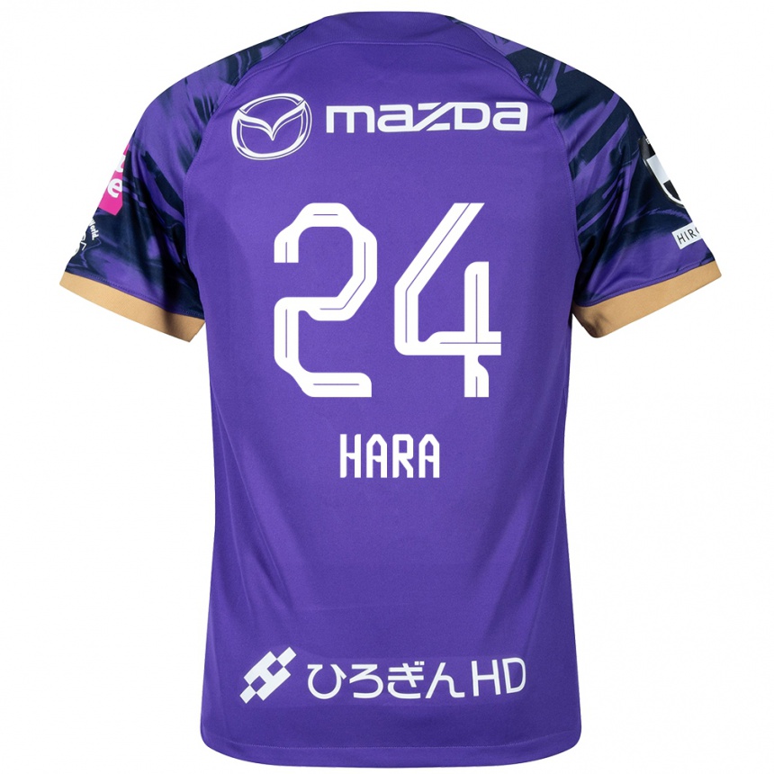 Enfant Football Maillot Minato Hara #24 Blanc Violet Tenues Domicile 2024/25 Canada